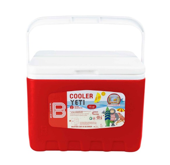 COOLER DE 15 QT C/ASA TAPA BLANCA MOD.YETI BASA UND.