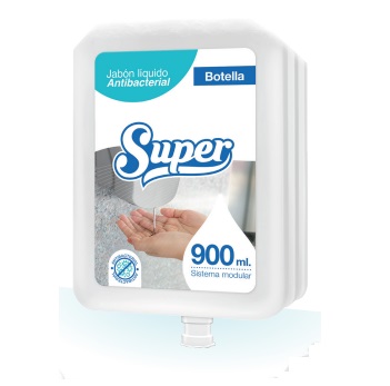 JABÓN LIQUIDO ANTIBACTERIAL SUPER CJ 6 SACHET X 900 ML