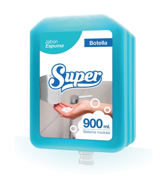 JABÓN ESPUMA SUPER CJ 6 ENV X 900 ML