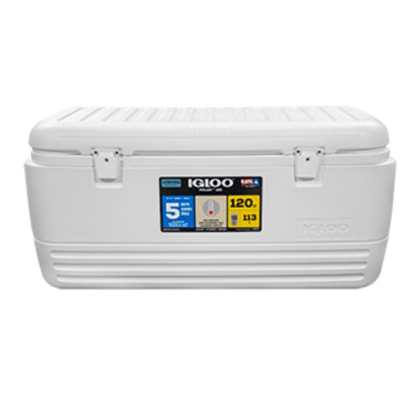 COOLER DE 120 QT / 113 LTS BLANCO MOD. POLAR IGLOO UND.
