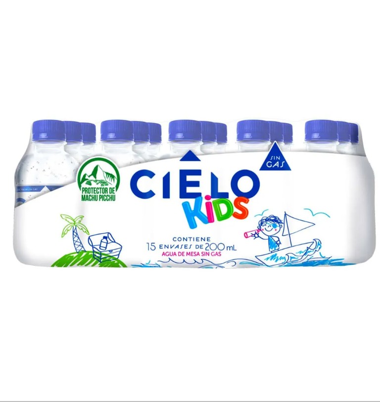 AGUA DE MESA S/GAS KIDS CIELO EMP 15 BOT X 200 ML