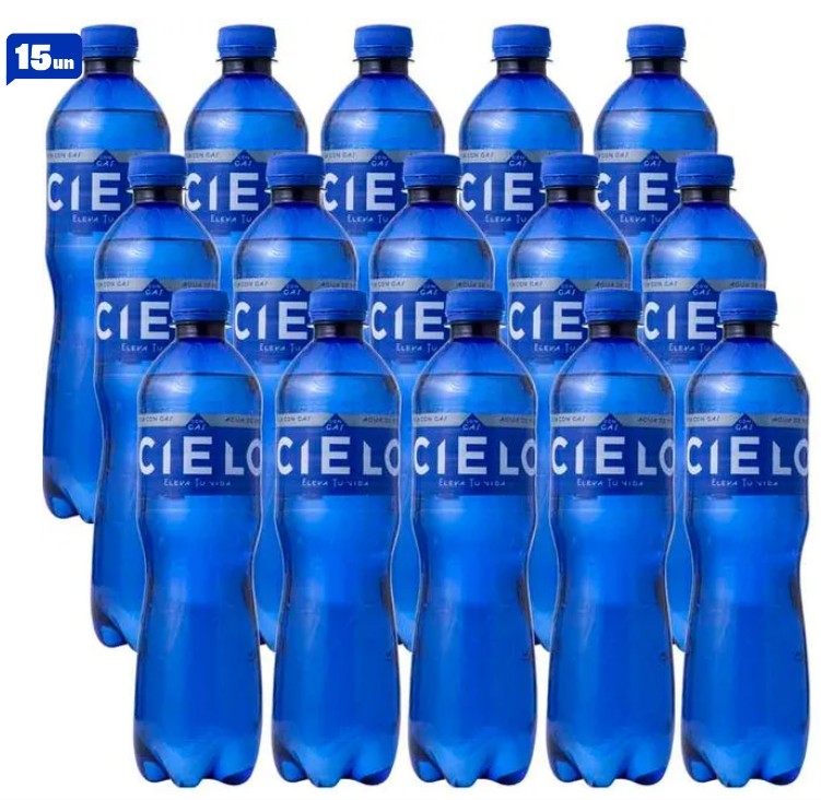 AGUA DE MESA C/ GAS CIELO EMP 15 BOT X 625 ML