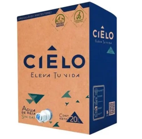 AGUA DE MESA S/GAS CIELO CAJA X 20 LTS