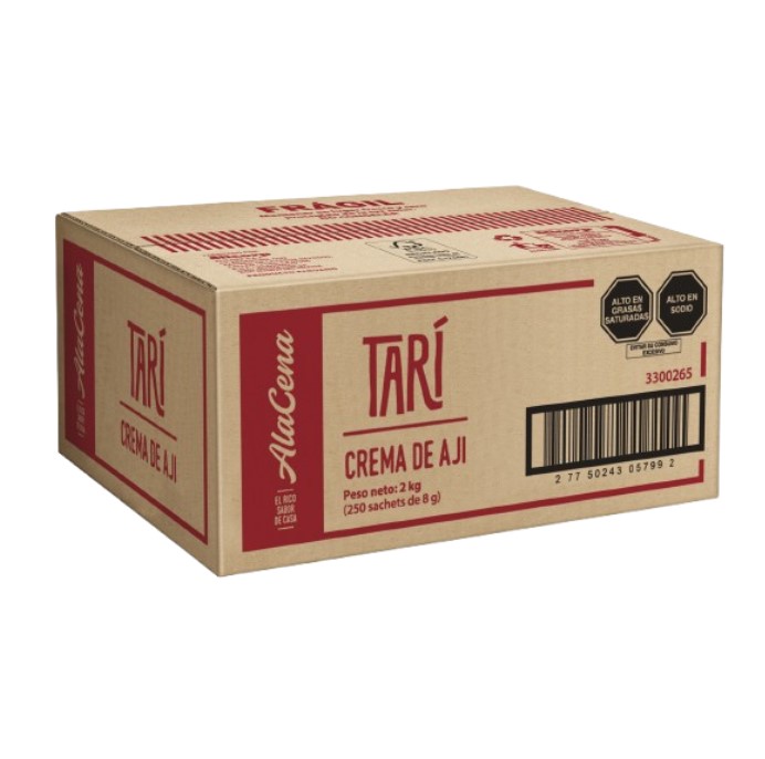 CREMA DE AJI TARI A LA CENA CJ 250 UND X 8 GRS