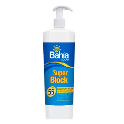 BLOQUEADOR SOLAR 55 FPS SUPER BLOCK BAHIA ENVASE X 1 LT