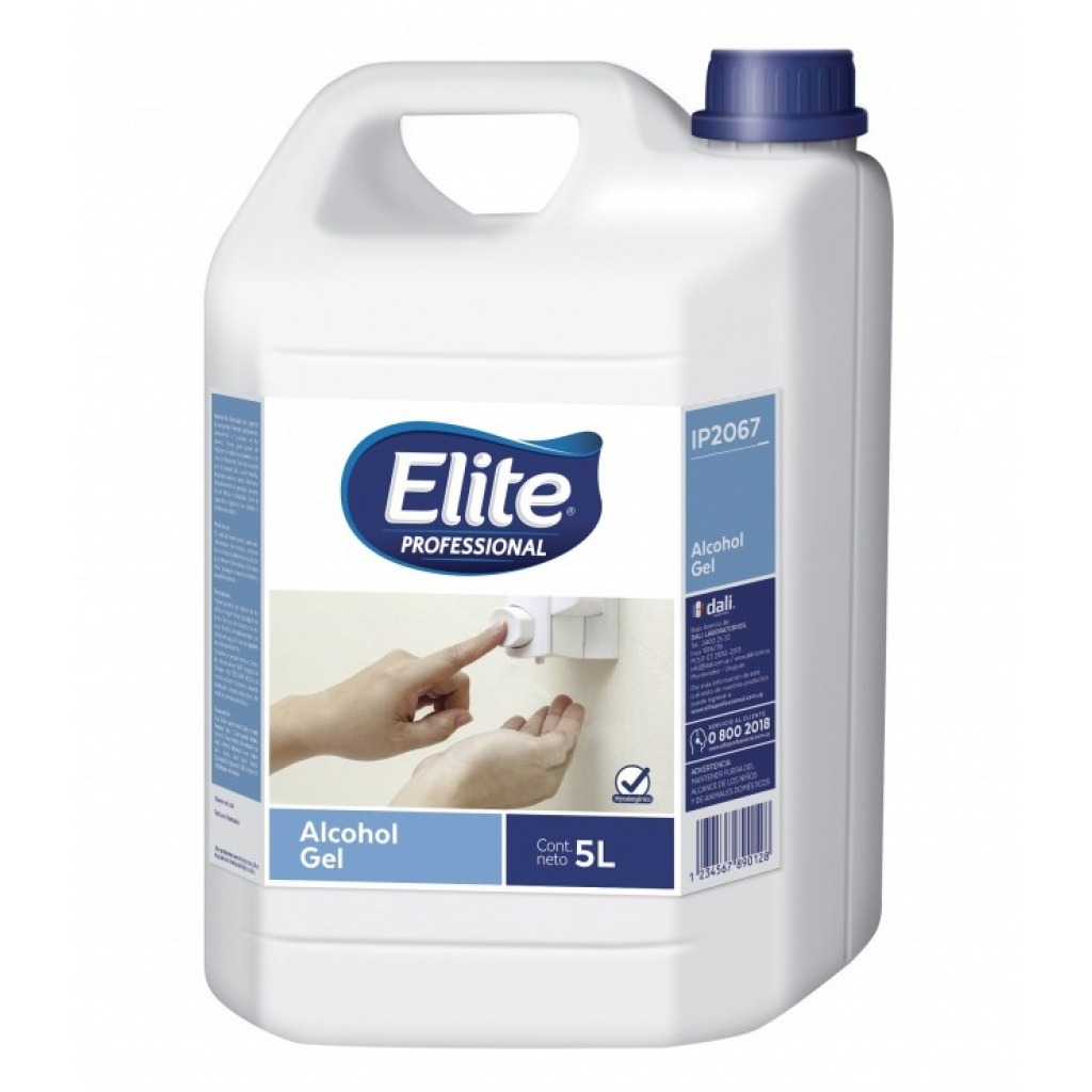 ALCOHOL GEL ELITE GAL X 5 LTS